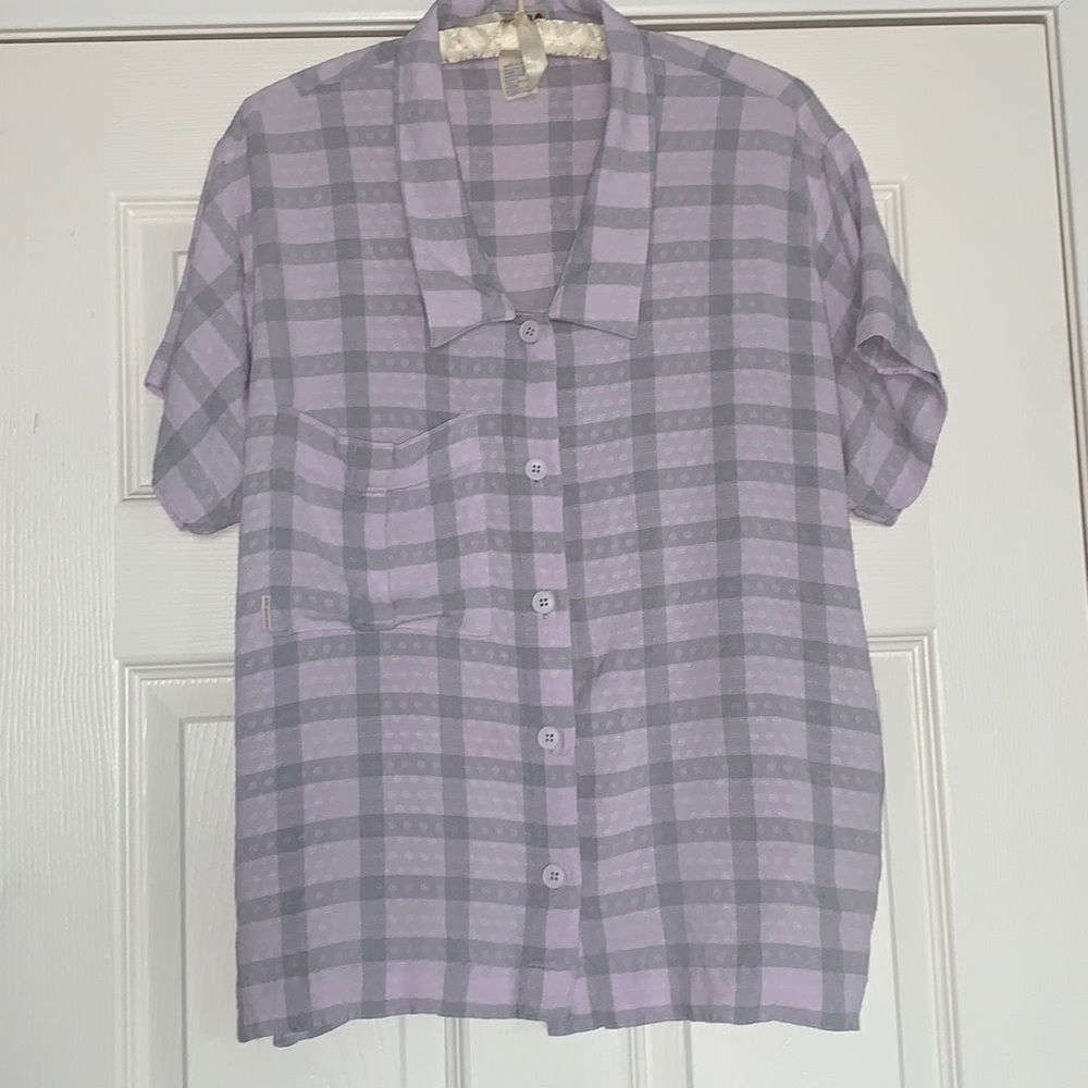 Button down Short Sleeve Blouse